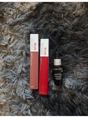 Maybelline SuperStay Matte Ink Liquid Lipstick - Red and Dusty Rose & Lancome